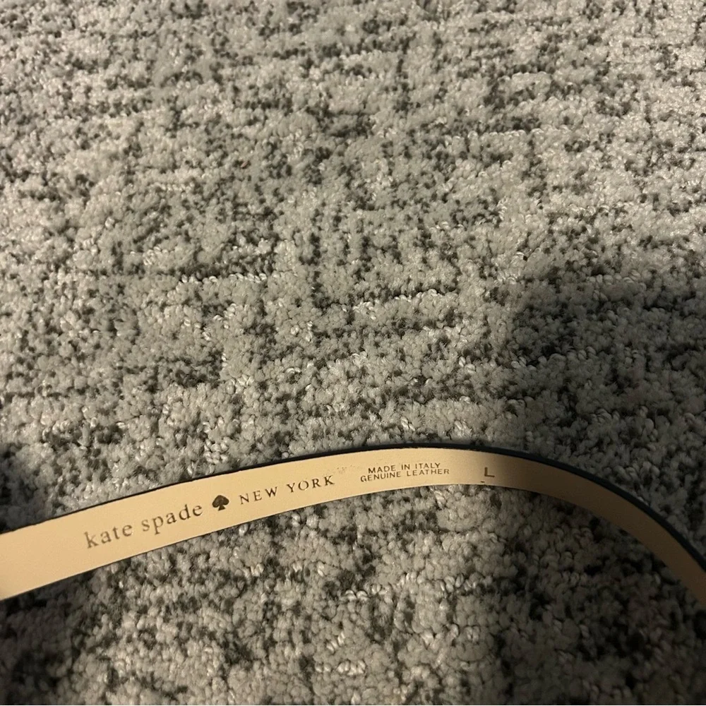 Kate Spade New York Black Genuine Leather Adjustable Belt Size Large